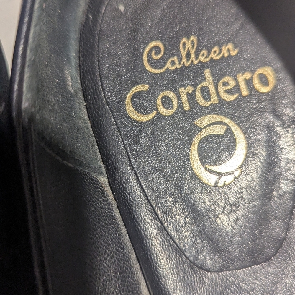 Calle en Cordero Women's Black Leather Flats - Picture 4 of 5